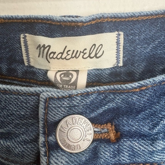 Madewell Low Slung Straight Button Fly Classic Blue Denim Jeans Women’s 29 EUC - Picture 4 of 9